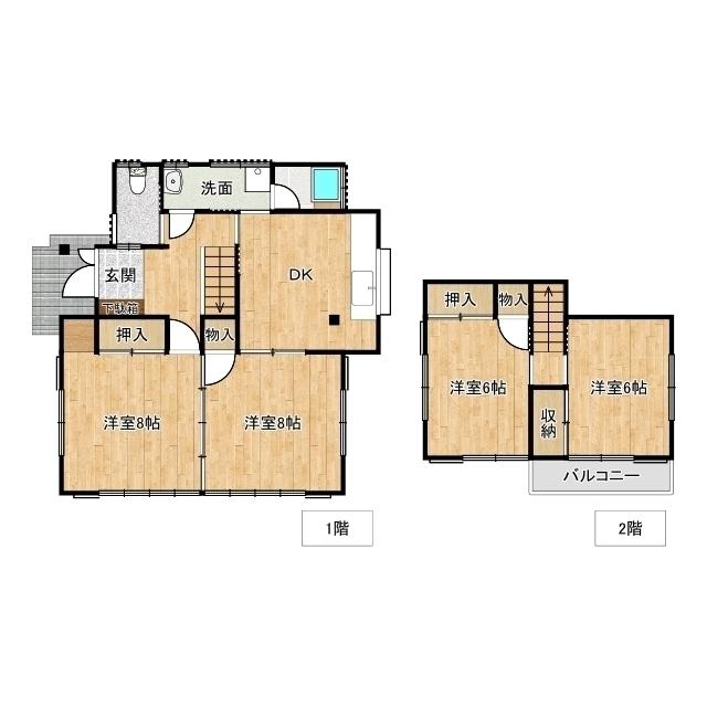 藤枝市八幡戸建（1） 間取り図画像