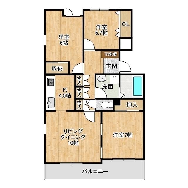 ハウス安東・（101） 間取り図画像