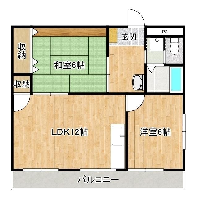 ハイツ長坂（402） 間取り図画像