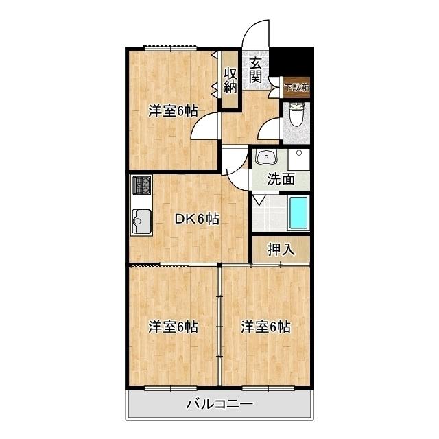 ジニアス塩澤・（302） 間取り図画像