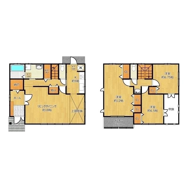 藤枝市高柳一戸建 間取り図画像