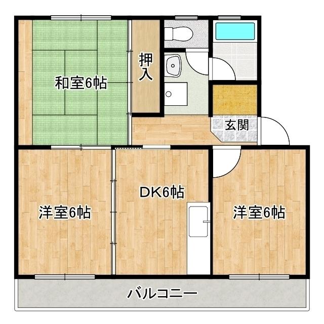 山内ハイツ1（102） 間取り図画像
