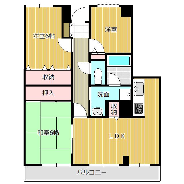 コムラーデ八幡（602） 間取り図画像