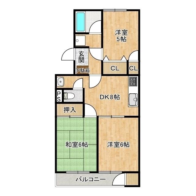 ヴィラフローレンス（102） 間取り図画像
