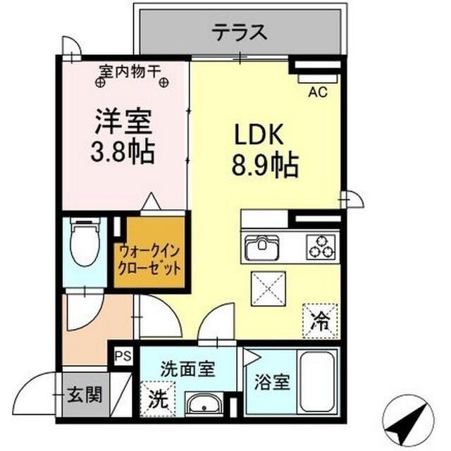 ONE UNIVERSITY PLACE(ﾜﾝﾕﾆﾊﾞｰｼﾃｨﾌﾟﾚｲｽ)（101） 間取り図画像
