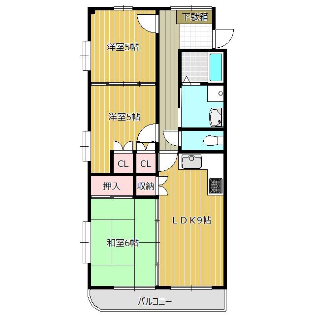 サンイースト東草深（201） 間取り図画像
