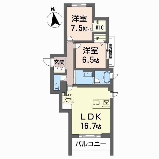 Crestieq長谷通り（201） 間取り図画像