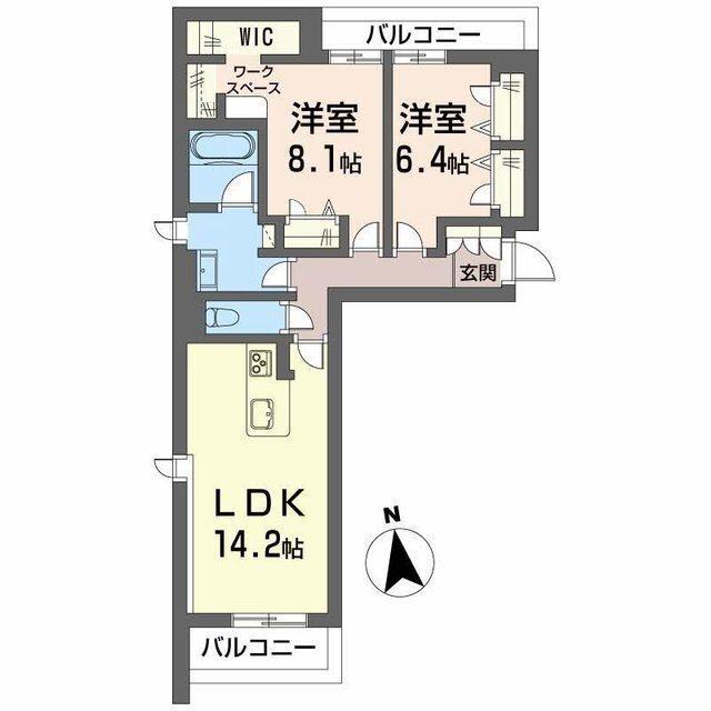 Crestieq長谷通り（303） 間取り図画像