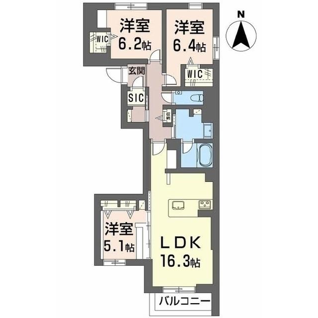 Avance東草深WEST（101） 間取り図画像
