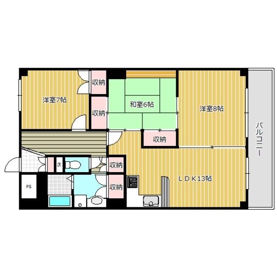 サングレース新川（501） 間取り図画像