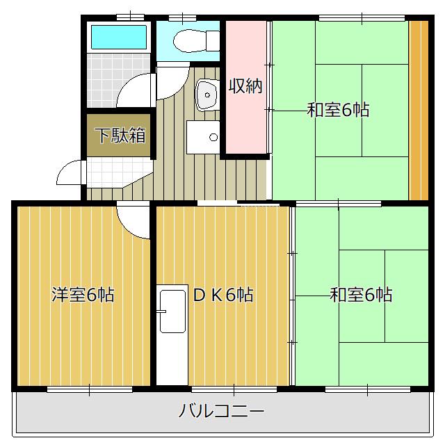 山内ハイツ1（303） 間取り図画像