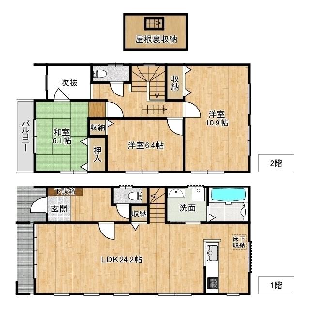 安東3丁目一戸建・（1） 間取り図画像