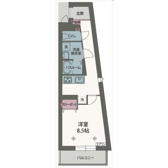 ベルウッドⅡ（101） 間取り図画像