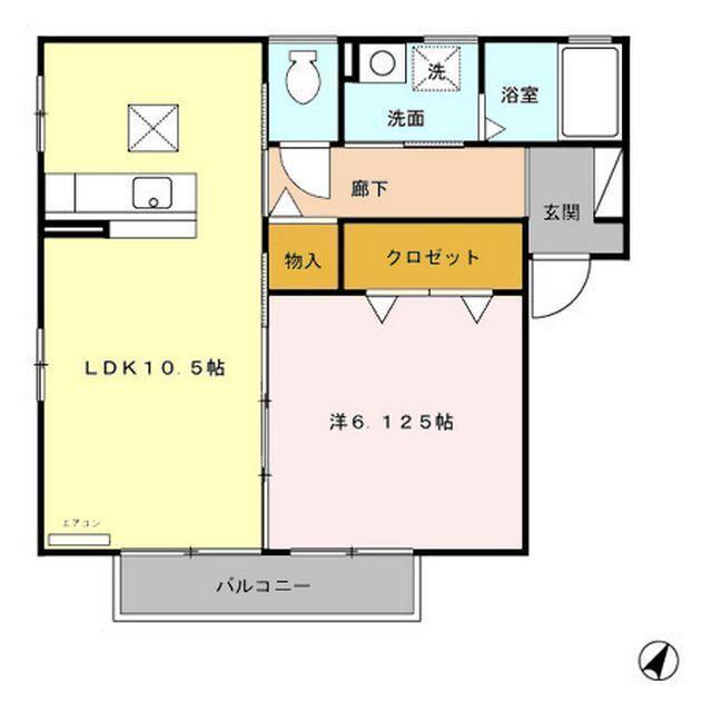 パストラル　B（102） 間取り図画像
