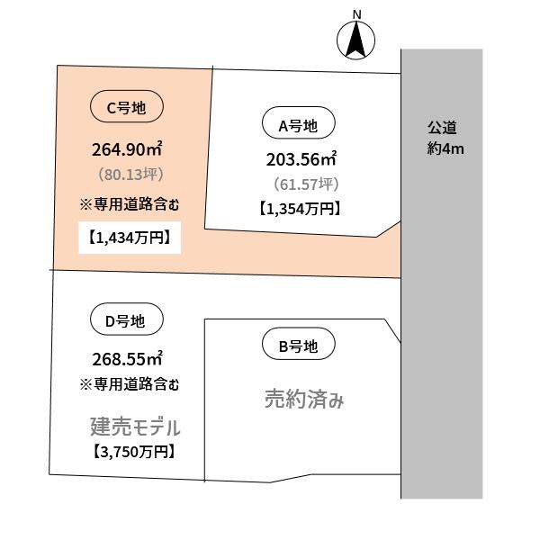 藤枝市兵太夫　Ｃ区画 区画図
