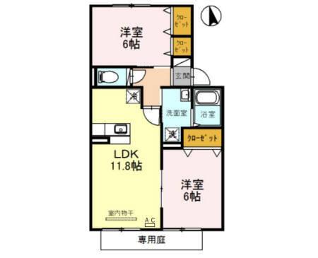 ラ・ピュールメゾン　Ｃ棟（105） 間取り図画像