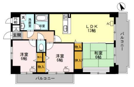 エール豊岡（0303） 間取り図画像