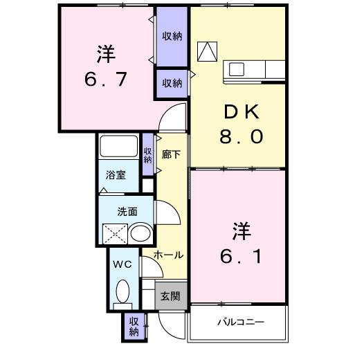 サンヒルズＡ（101） 間取り図画像