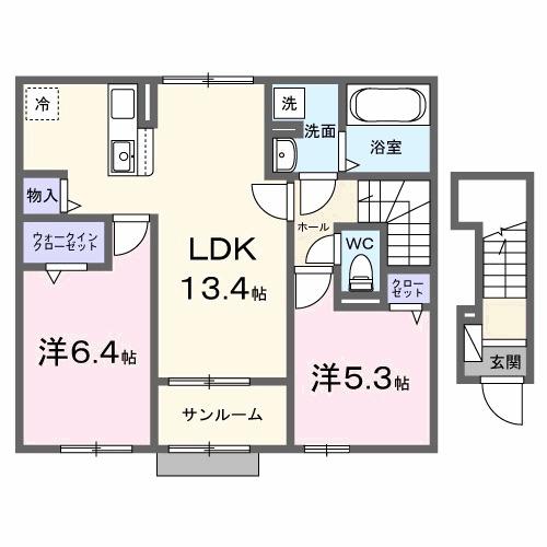 パイオニア　伏（203） 間取り図画像