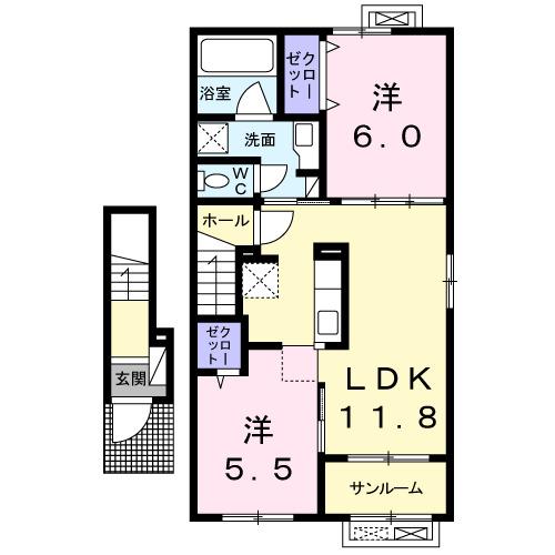 グランコートⅣ（203） 間取り図画像