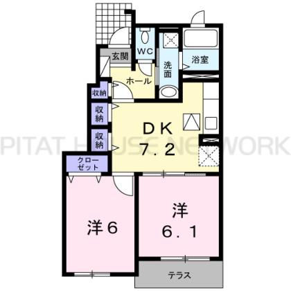 ブランミュール水巻Ｃ 間取り図写真