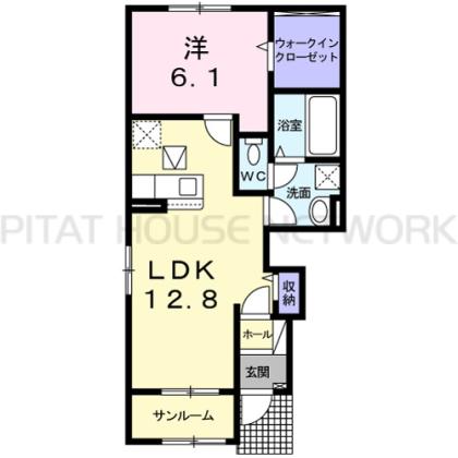 ティーダ水巻　Ｂ 間取り図写真