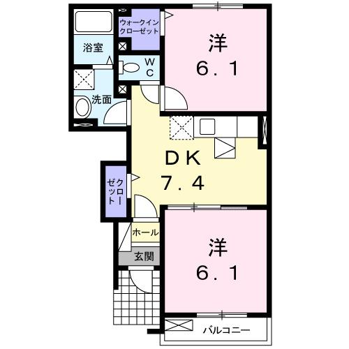 ベルポストＢ（102） 間取り図画像