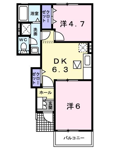ミルデハイムＡ（102） 間取り図画像