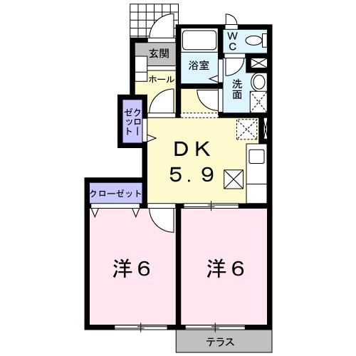 パイングローヴヒルズＣ（102） 間取り図画像