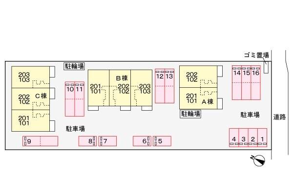 リバーサイドヴィラⅡ（202） 駐車場