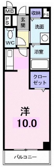 プレーヌ参番館（202） 間取り図画像