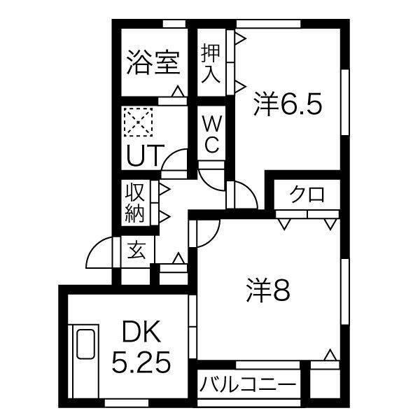 水沢ステーションアベニューF棟（202） 間取り図画像