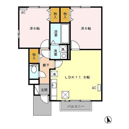 メゾン 蒼（101） 間取り図画像