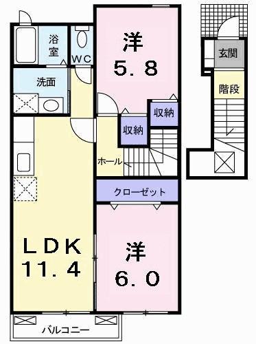 ビッグ　シャトーＢ（204） 間取り図画像