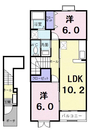 アパルトマンスタシオンＢ（203） 間取り図画像