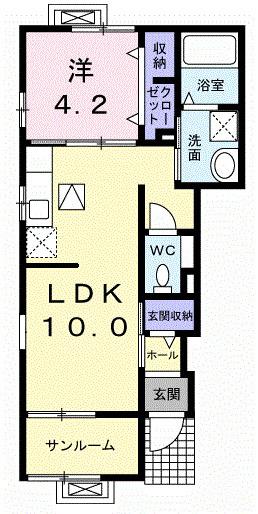 プラシードＡ（101） 間取り図画像