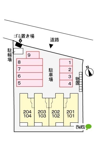ラプルレイス（101） 駐車場