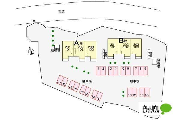 ブライト堤根Ａ（101） 駐車場