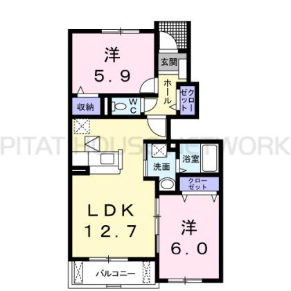 サンウィングスⅡ 間取り図写真