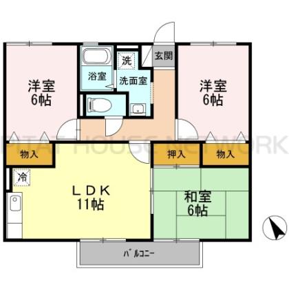 ソレーユ萩原　B棟 間取り図写真