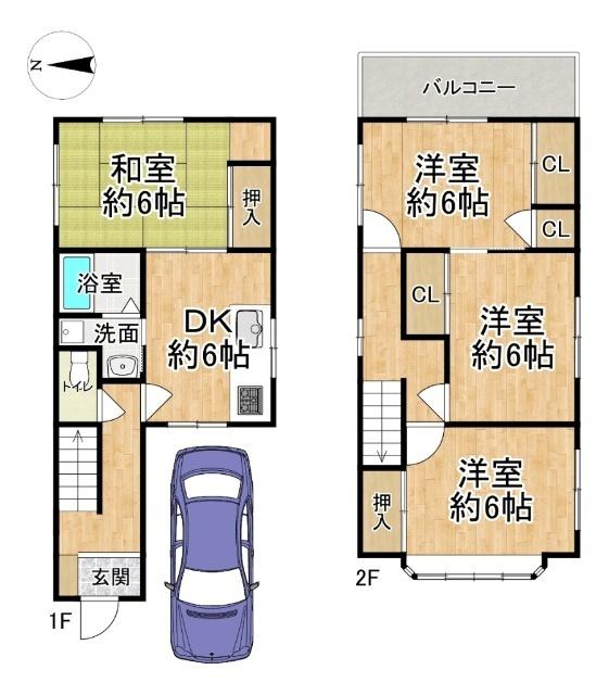 能勢町宿野151戸建 間取り図画像