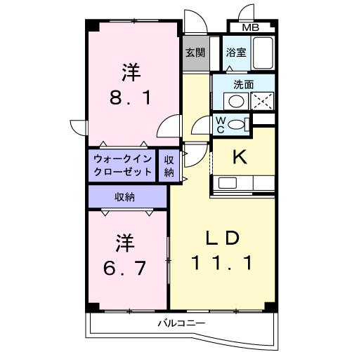 グランデ−ジ池田（208） 間取り図画像