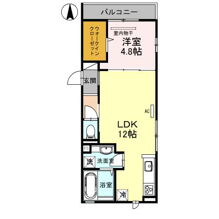 エスポワールH（201） 間取り図画像