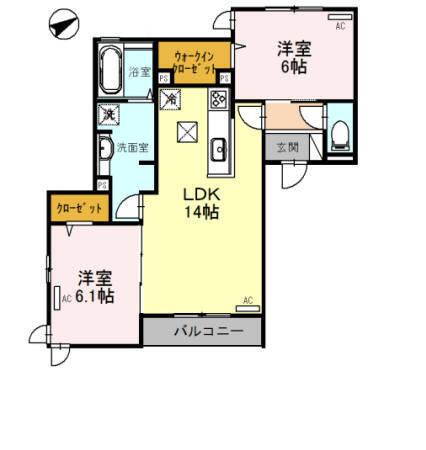 ラ　メゾン　ド　ボヌール　桜塚　B（101） 間取り図画像