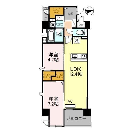 グランデュール（207） 間取り図画像