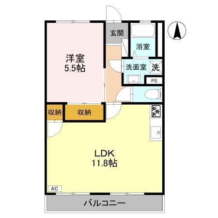 ハイツササベ（302） 間取り図画像