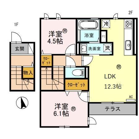 リジエール（202） 間取り図画像
