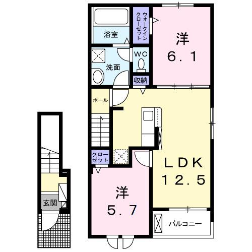 個邸昆陽（204） 間取り図画像