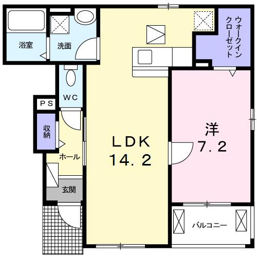 クリスタル　フェンテ　Ⅰ（104） 間取り図画像