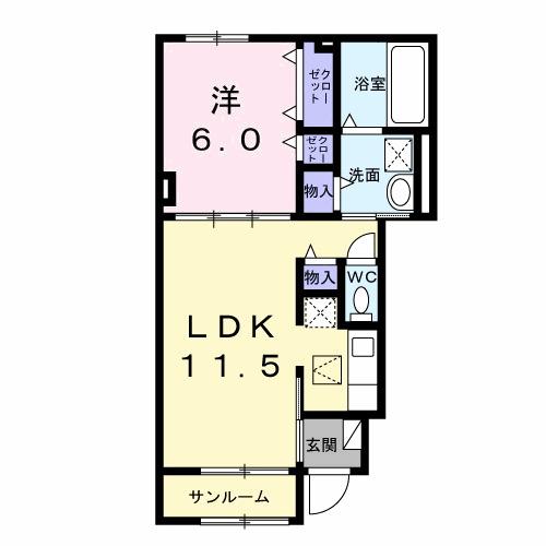 Ａｌｌ　Ｇｏｏｄ　和（102） 間取り図画像